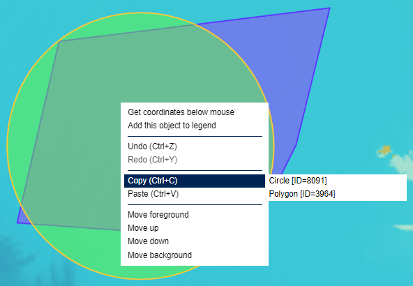 copy with overlapping objects
