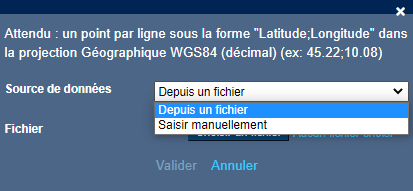 Import coordonnées 3