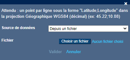 Import coordonnées 4