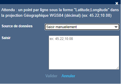 Import coordonnées 5