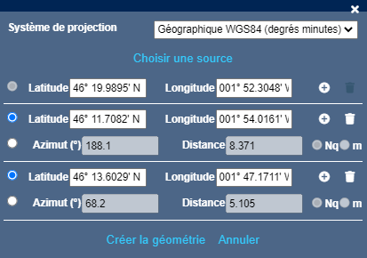 Import coordonnées 6